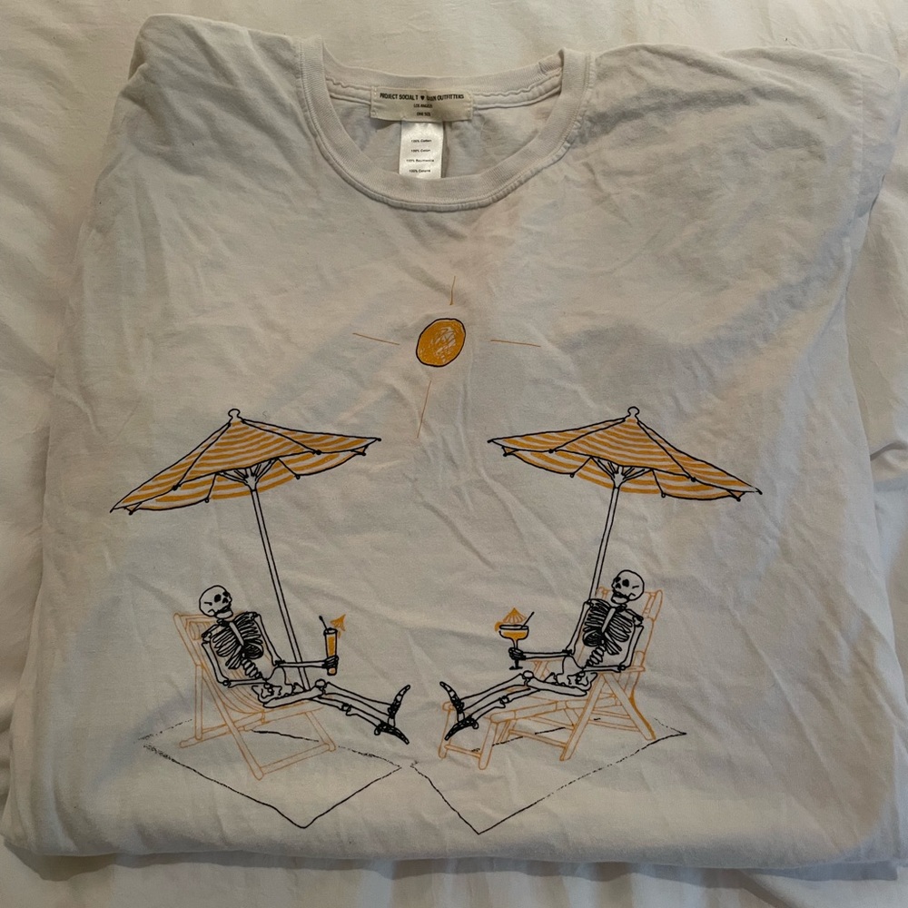 Urban Outfitters oversized skeleton tee